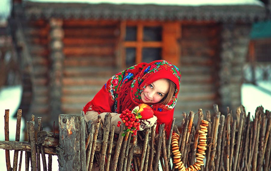 Sexy girl Women in Slavic costumes in Tunis